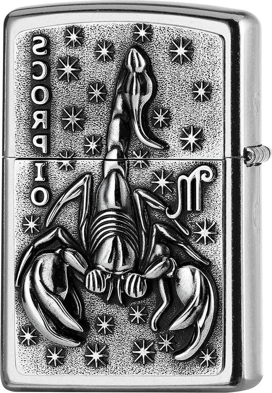 Accendino Emb con design in ottone, modello V19, codice prodotto 583812 - PL 207 Scorpio