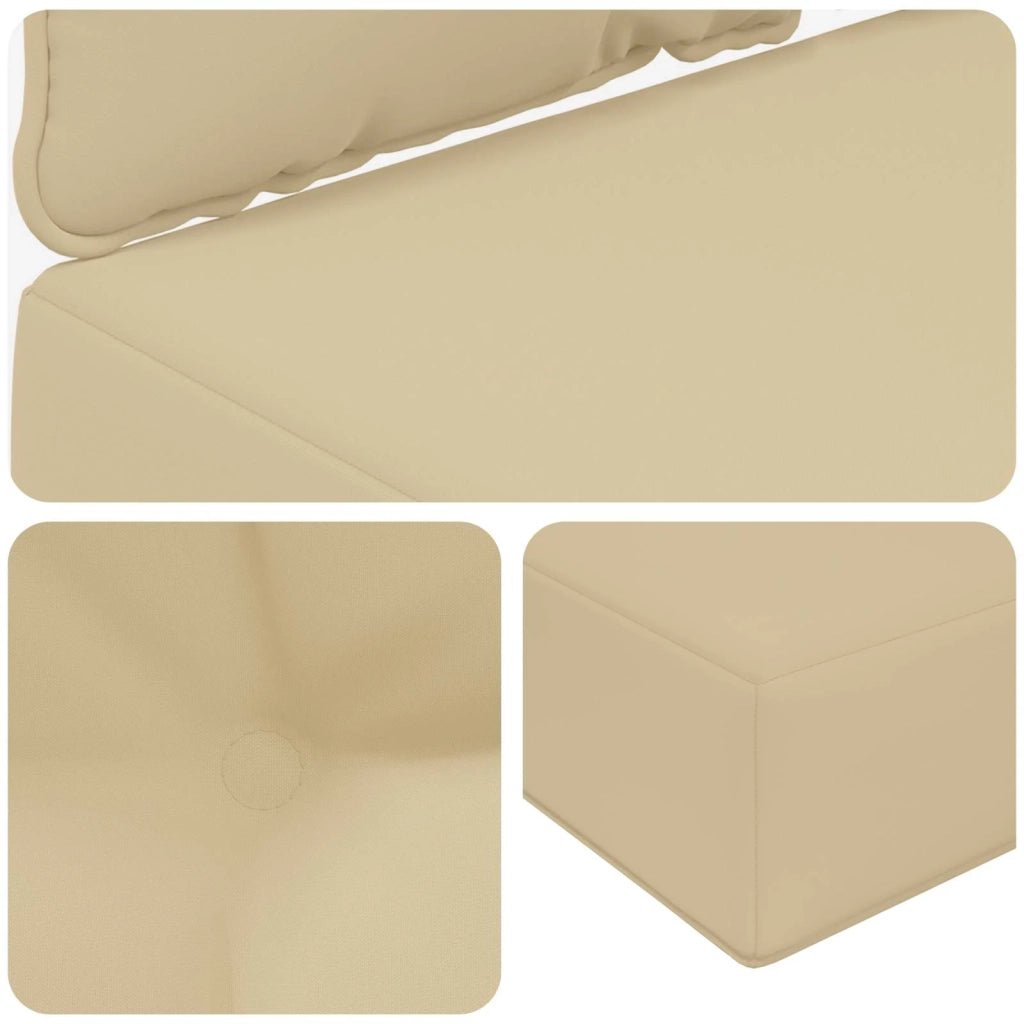 Cuscino per divano da esterno Poliestere Beige 60 x 50,5 cm 900781