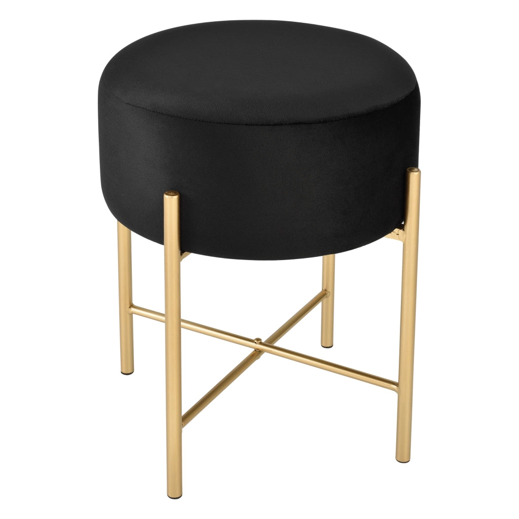 Sedia Imbottita Kungälv Nero/Ottone [en.casa]