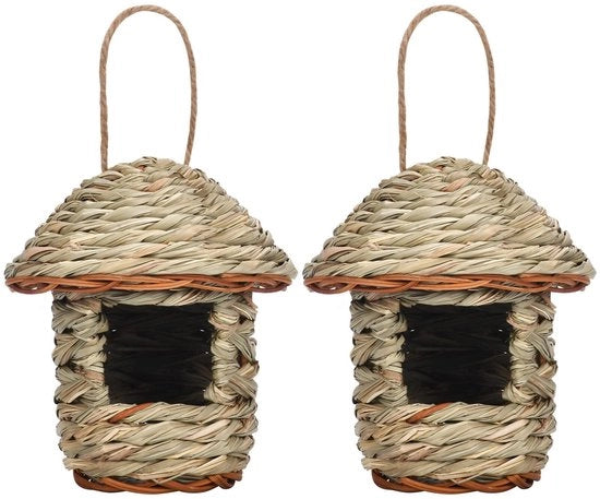 Set a voliere 2 pezzi - Fatto a mano con erba naturale - Ideale per giardini e balconi - Per l'allevamento di uccelli - Adatto per la nidificazione di uccelli - Dimensioni:  - Modello: - Codice prodotto: