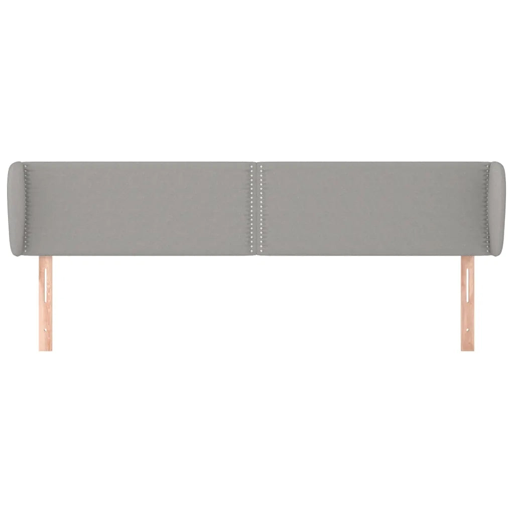 Testiera | Testata ad Orecchio Grigio Chiaro 183x23x78/88 cm in Tessuto