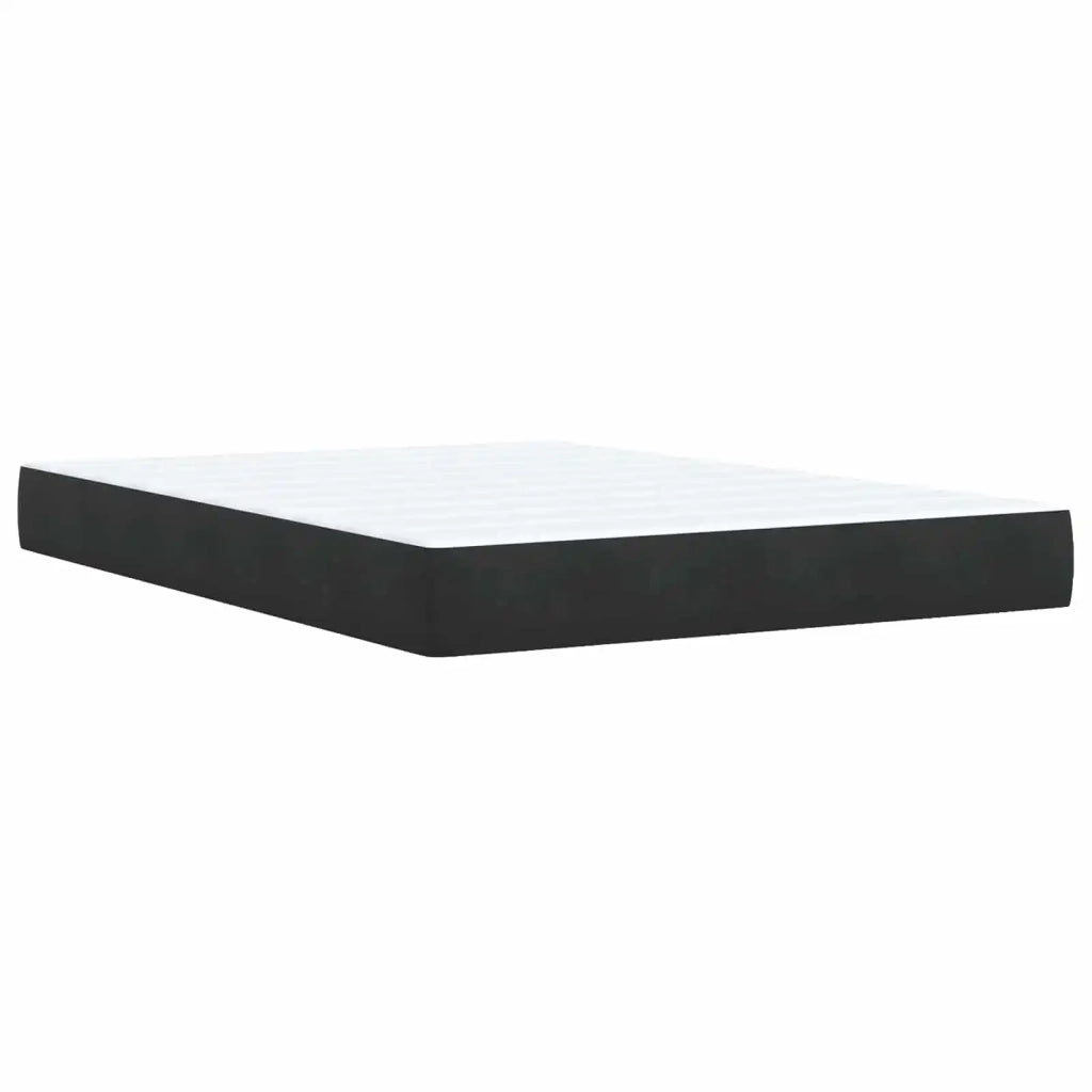 Letto Ottomano con Materasso e LED Nero 140 x 200 cm Velluto 3458309
