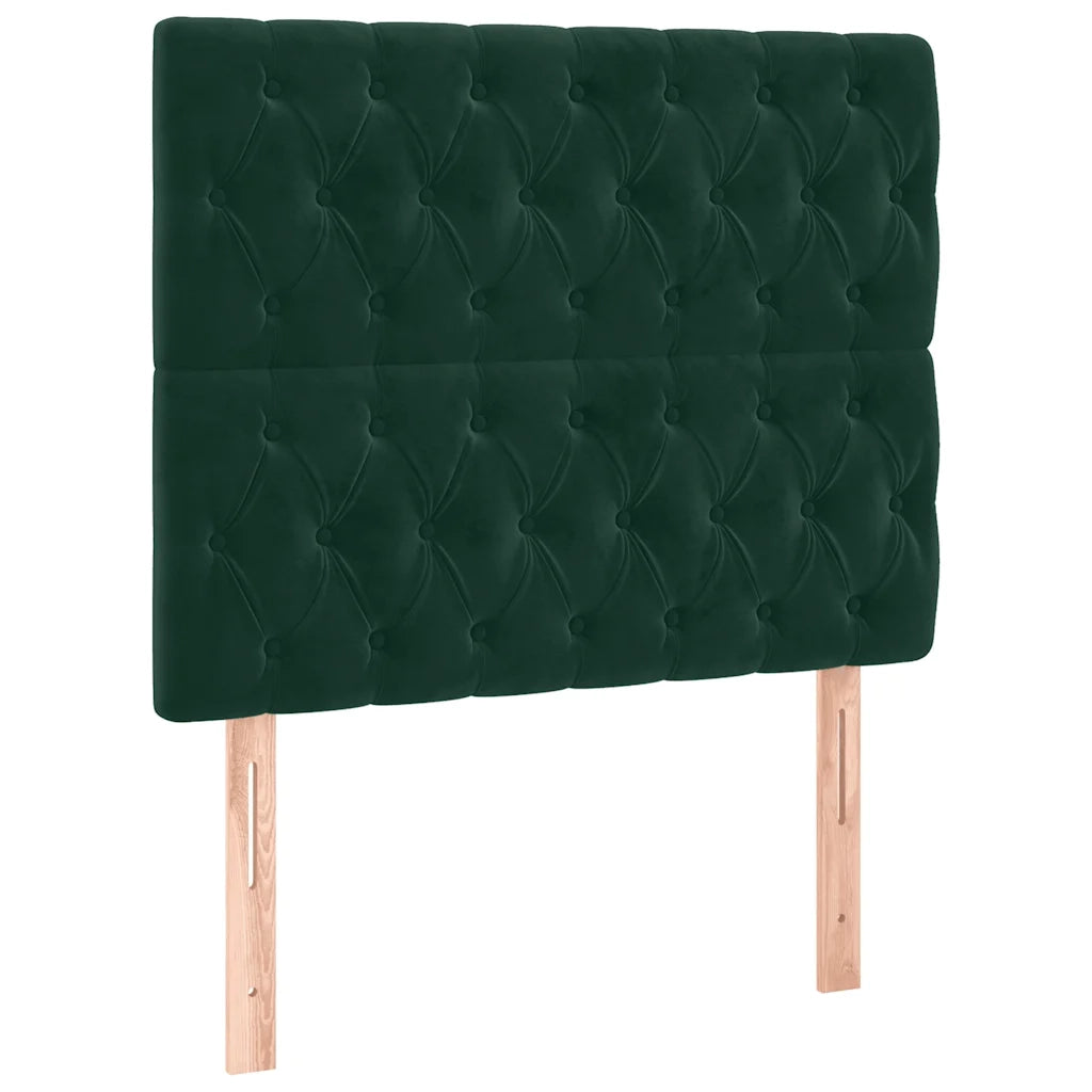 Giroletto senza Materasso Verde Scuro 90x200 cm in Velluto