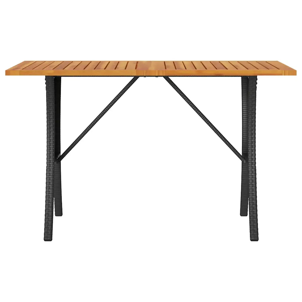 Divano da Giardino a 3 Posti Cuscini&Tavolo Nero in Polyrattan 4103854