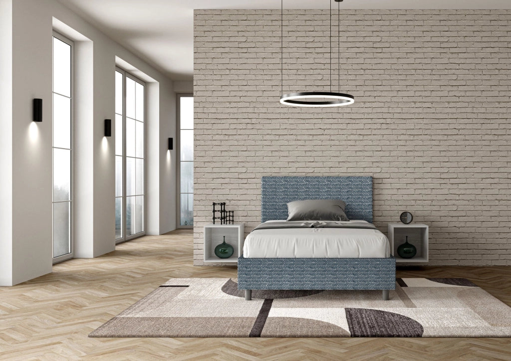 Letto 1 Piazza e Mezzo 120x200 cm con Rete Adele Aragona 8 Blu