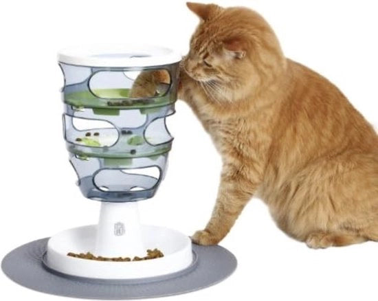 Puzzolatore per gatti - Alimentatore a rilascio lento per gatti - Contenitore anti-schizzo per gatti - Puzzolatore alimentatore per gatti - Puzzolatore alimentatore per gatti