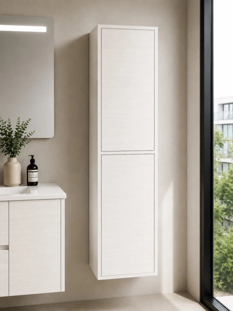 Mobile bagno con lavabo ORIGENBATH ISQUIA senza specchio 120x45 cm 1 vasca bianco nordico con colonna