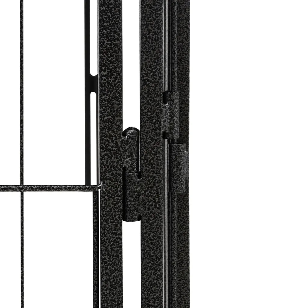 Box Cani 36 Pannelli Nero 100x50 cm Acciaio Verniciato Polvere 3115974