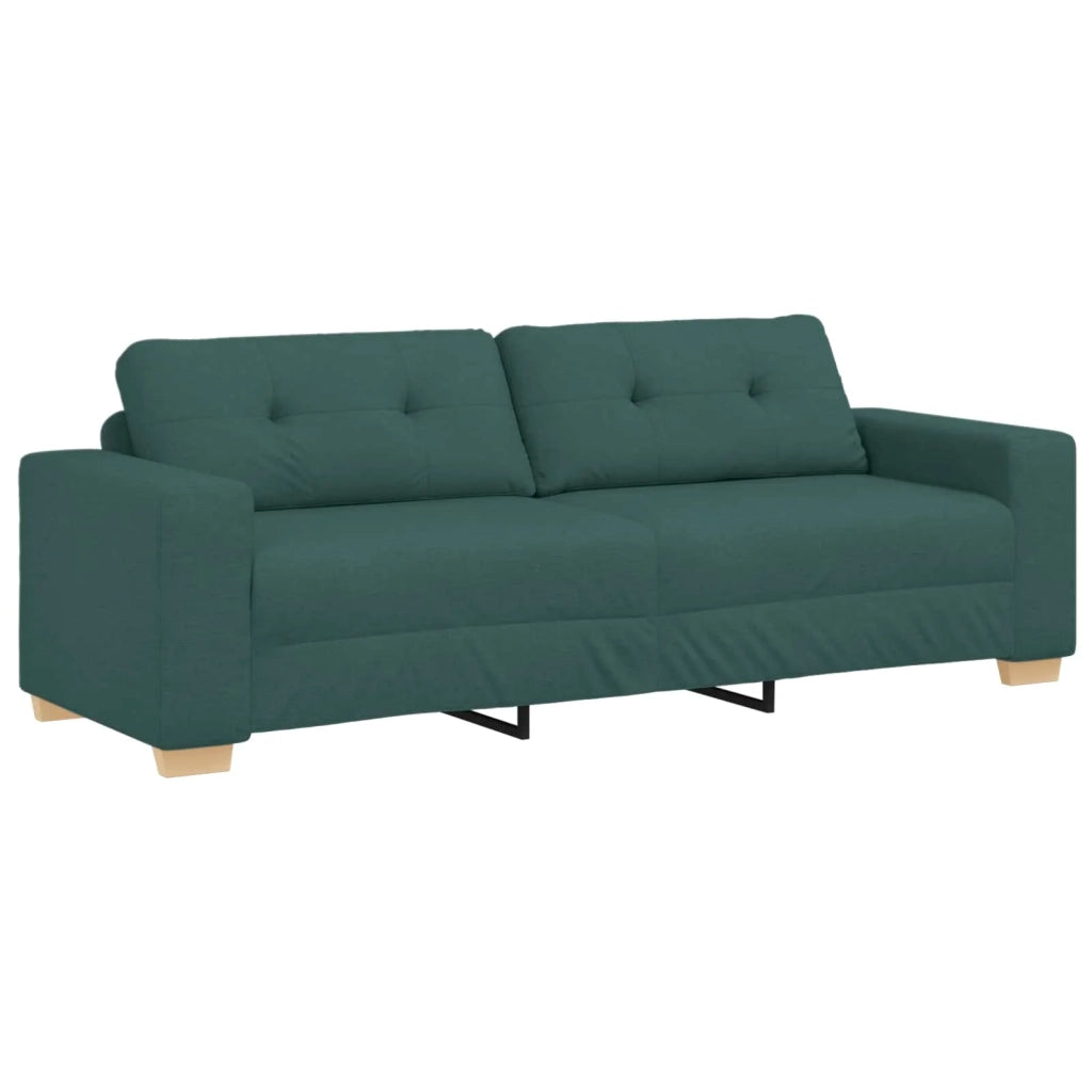 Divano 2 pcs Verde Tessuto misto lino 3324715