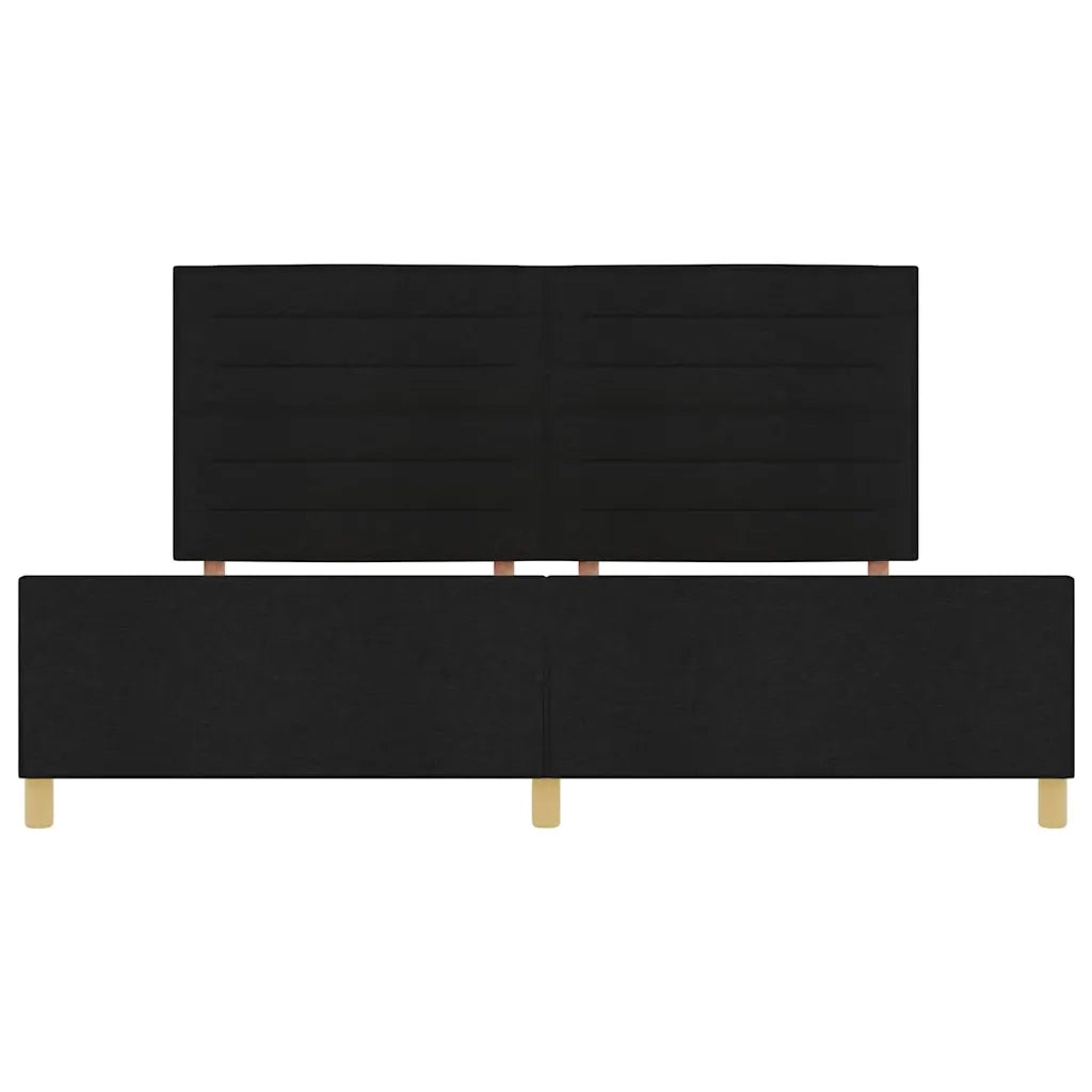 Struttura del letto con testiera Nero 200 x 200 cm Tessuto