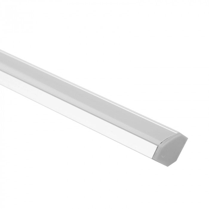 Profilo LED angolare R03 anodizzato diffusore opale 3m Ecolight