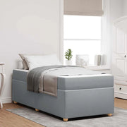Struttura del letto Grigio chiaro 90 x 200 cm Tessuto