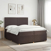Letto box spring con materasso Marrone Scuro 200 x 200 cm 3454469