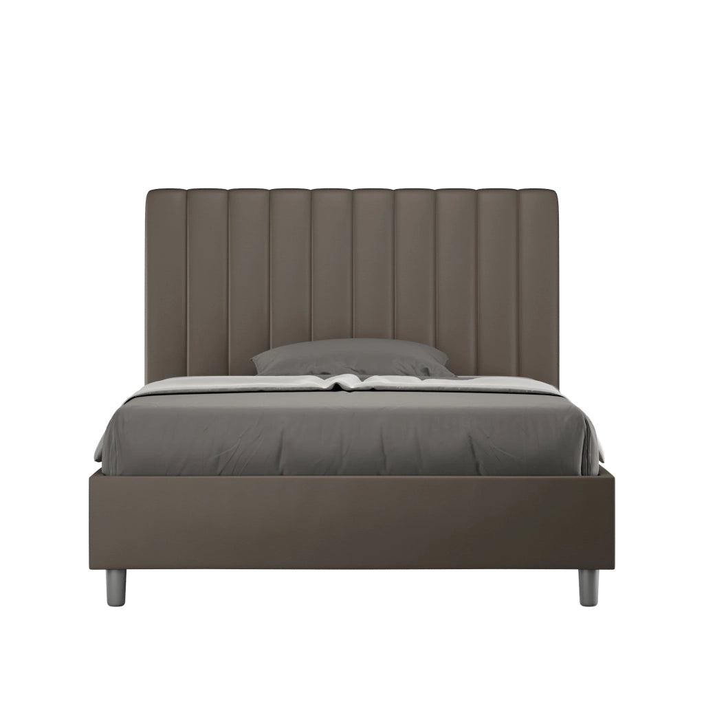 Letto 1 Piazza e Mezzo 120x200 cm Senza Rete Agueda Cappuccino