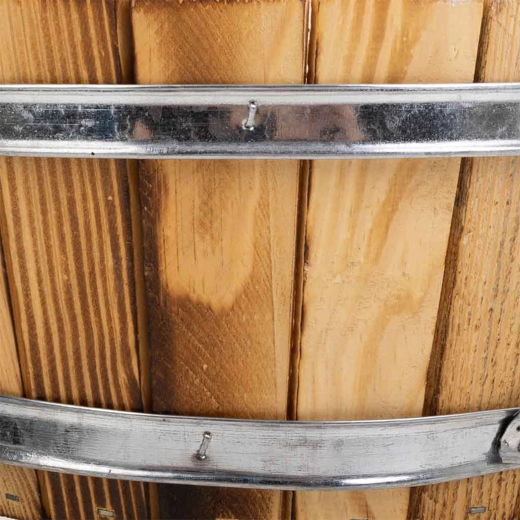 Cesto in legno e corda marrone d22x12h