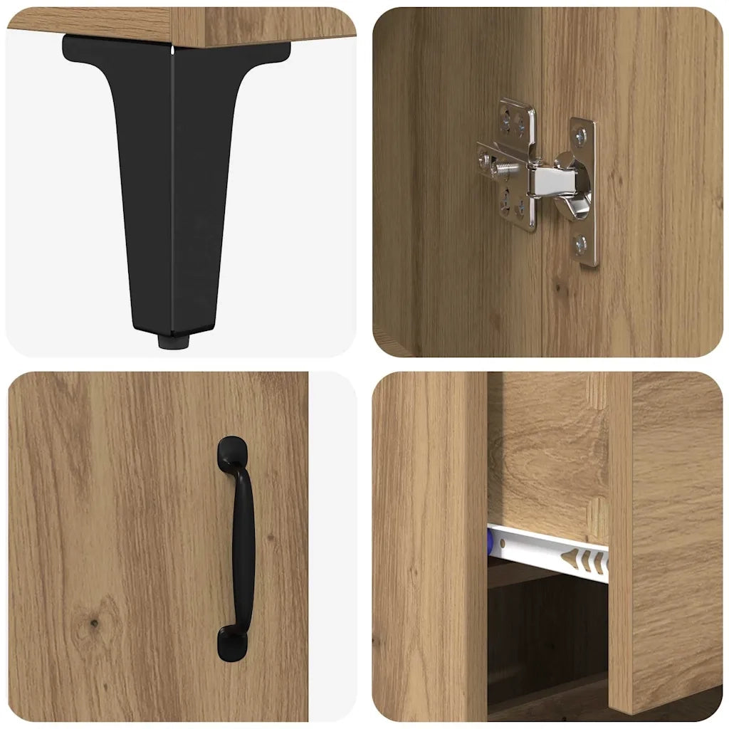 Credenza con cassetto Rovere artigianale 69,5 x 34 x 180 cm 3416018
