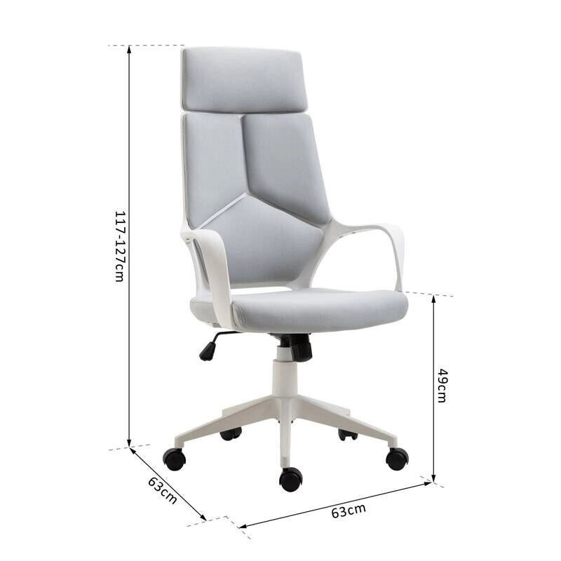 SEDIA DA UFFICIO ERGONOMICA  IN TESSUTO REGOLABILE E GIREVOLE IN MESH GRIGIO