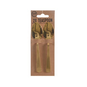 SET CUCCHIAINI DORATI 2 PEZZI