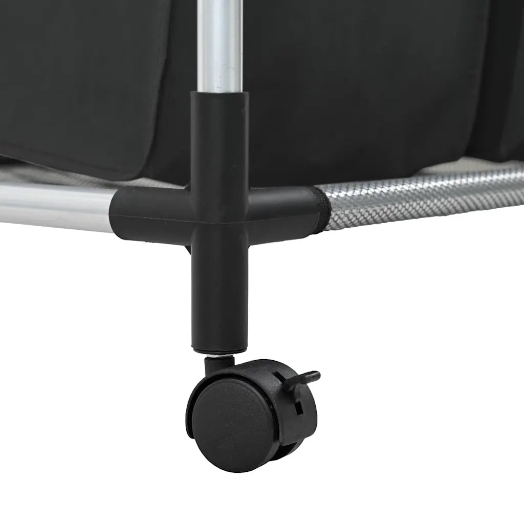 Classificatore lavanderia con 4 borse nero 240367