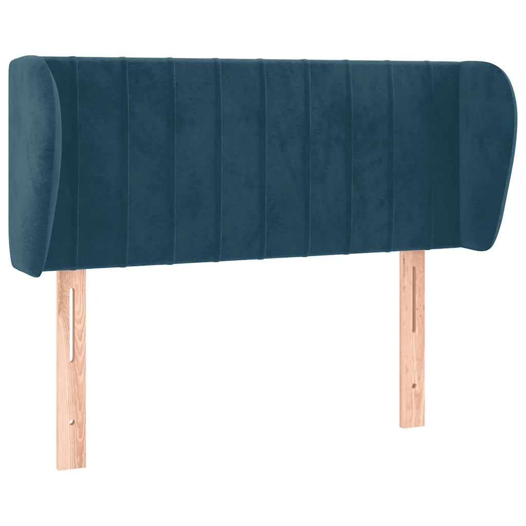 Testiera ad Orecchio Blu Scuro 103x23x78/88 cm in Velluto 3117428