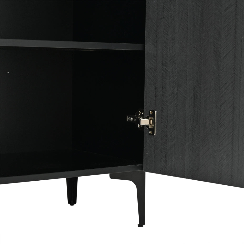 VETRINA 90x40x135 cm MDF Nero/Legno con LED Bluetooth