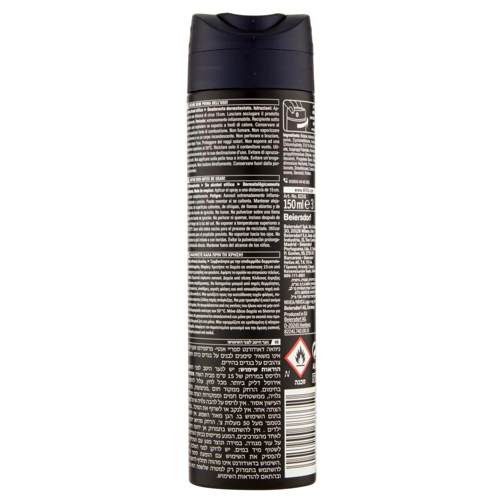 NIVEA DEODORANTE SPRAY 150 ML BLACK & WHITE