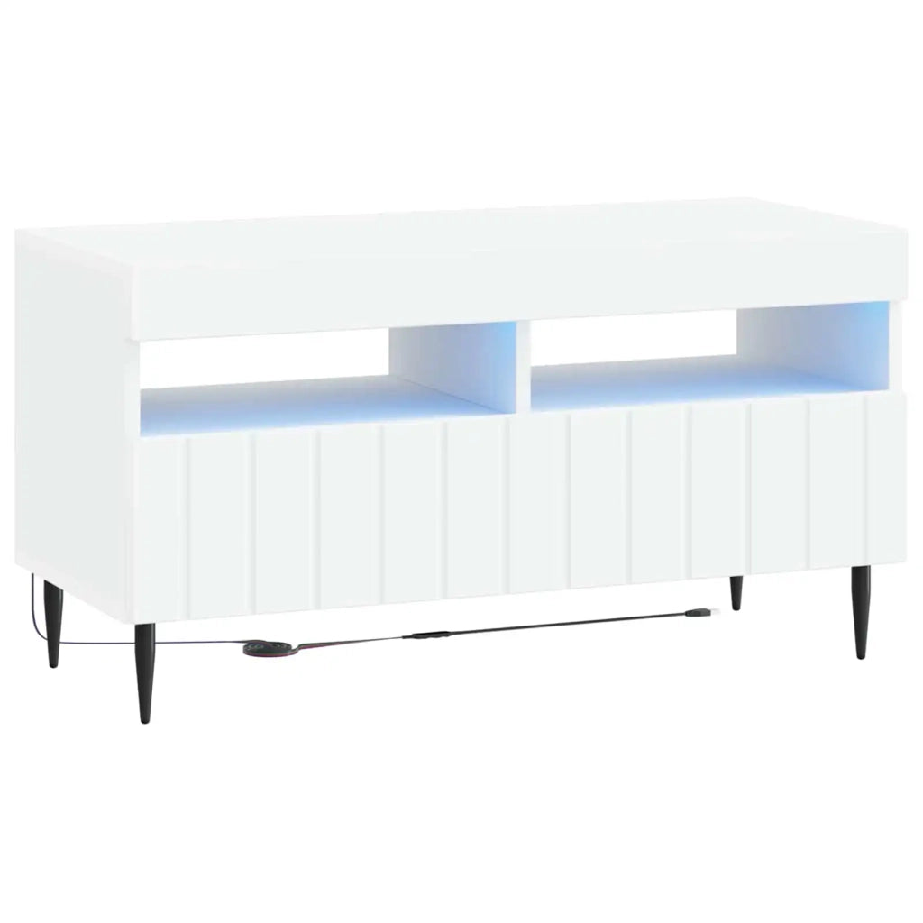 Mobile TV LED Bianco Legno ingegnerizzato 896555