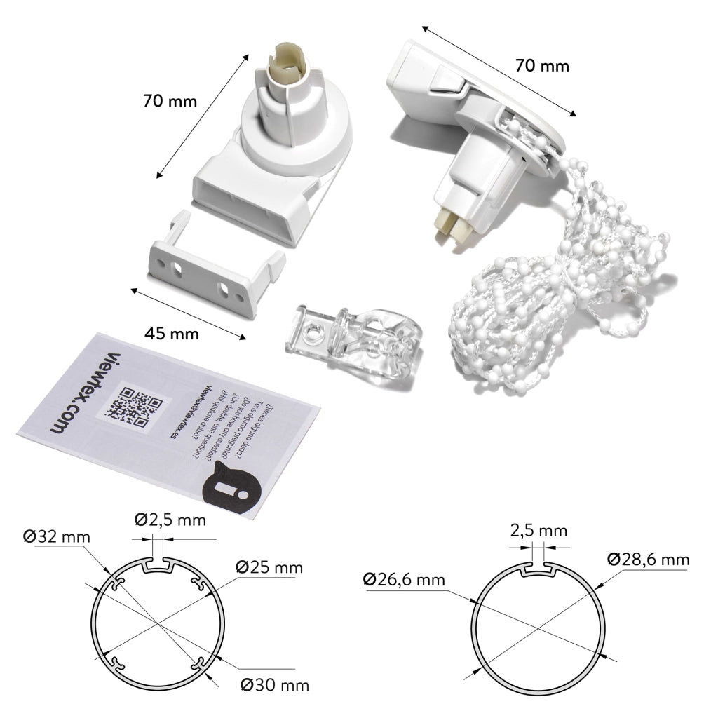 Set di meccanismi CLASS colore Bianco