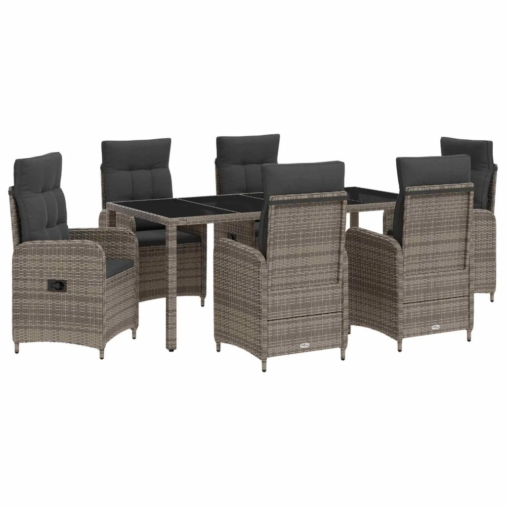 Set da pranzo per esterni 7 pz Grigio chiaro e grigio scuro 3422330