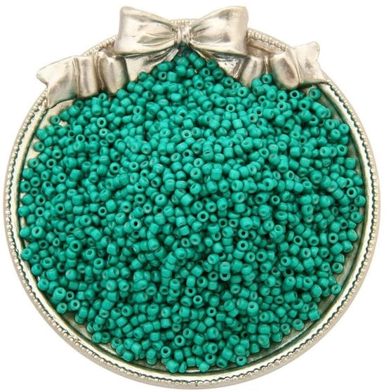 300 pezzi di vetro sfaccettato 4 mm rotondo - Mini vetro sfaccettato - Vetro artigianale - Colorato verde - Rocailles - Adatto per la creazione di accessori - 41 k