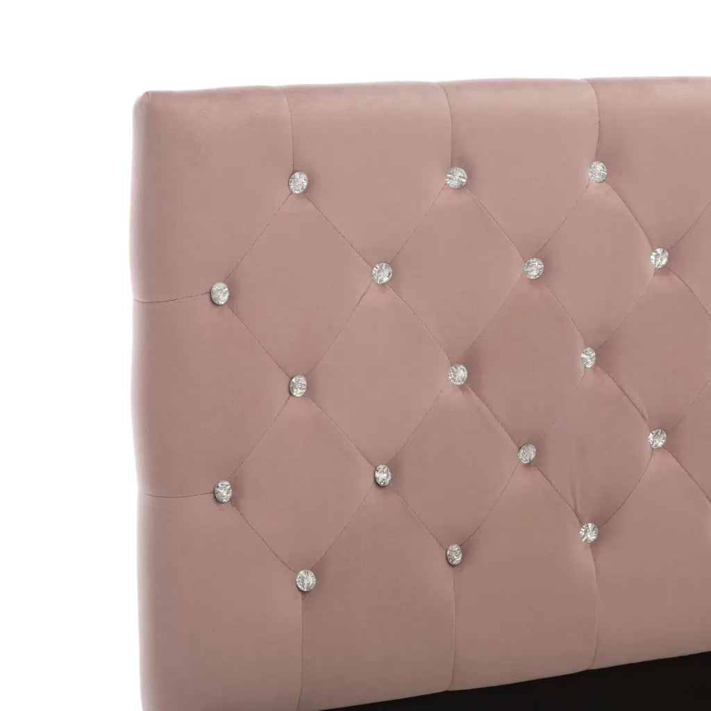 Giroletto-Struttura Letto Rosa in Velluto 160x200 cm