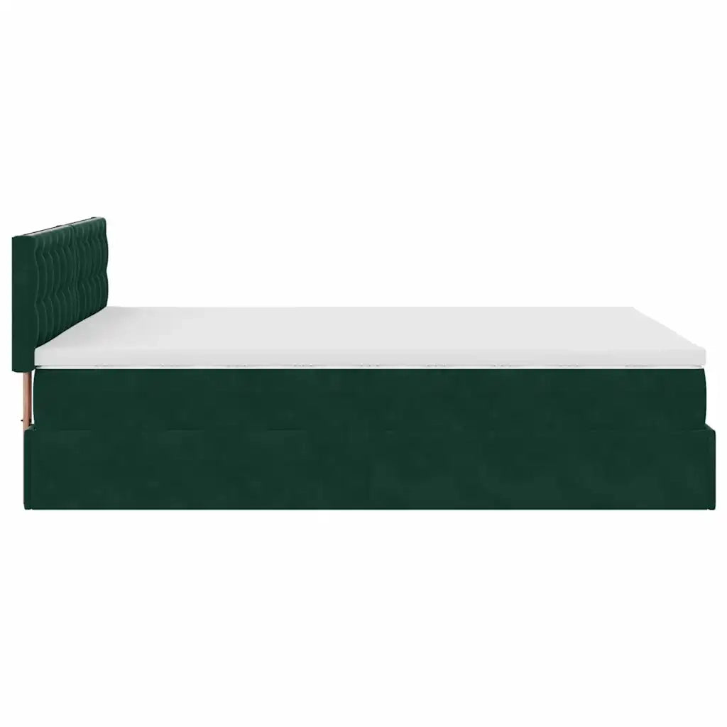Struttura Letto Pouf con Materasso 140x190 cm in Velluto 3311918