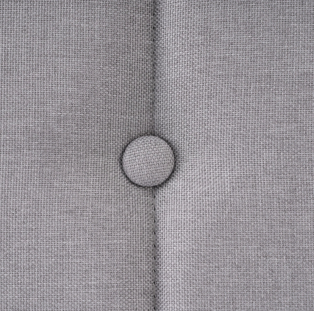 Letto imbottito 160x200 cm con porte USB e USB-C, rivestimento in lino grigio