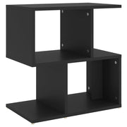 Comodino | Armadio da Notte | Mobiletto da notte Nero 50x30x51,5 cm in Legno Multistrato