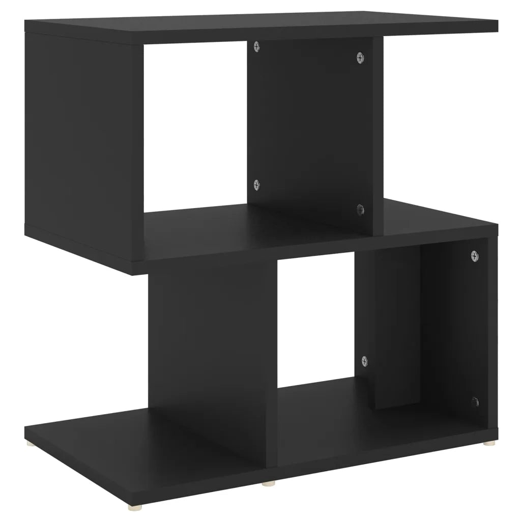 Comodino | Armadio da Notte | Mobiletto da notte Nero 50x30x51,5 cm in Legno Multistrato