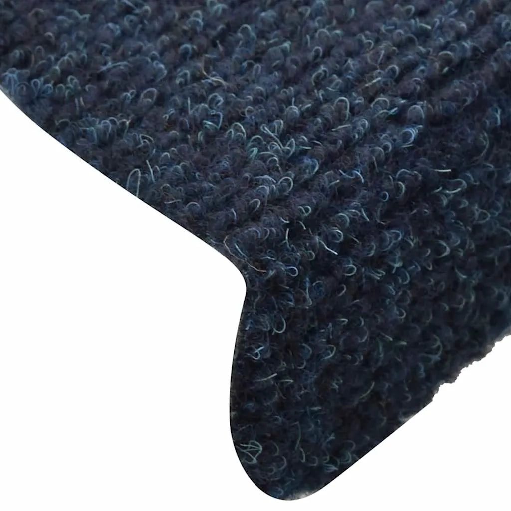 Tappetini per scale autoadesivi 5 pz | Gradini per Scale 65x21x4 cm blu navy semicircolari grandi