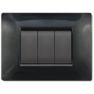 PLACCA LIFE Q LIVING PLAST NERO GLITTERING      4P- 1,0 pz