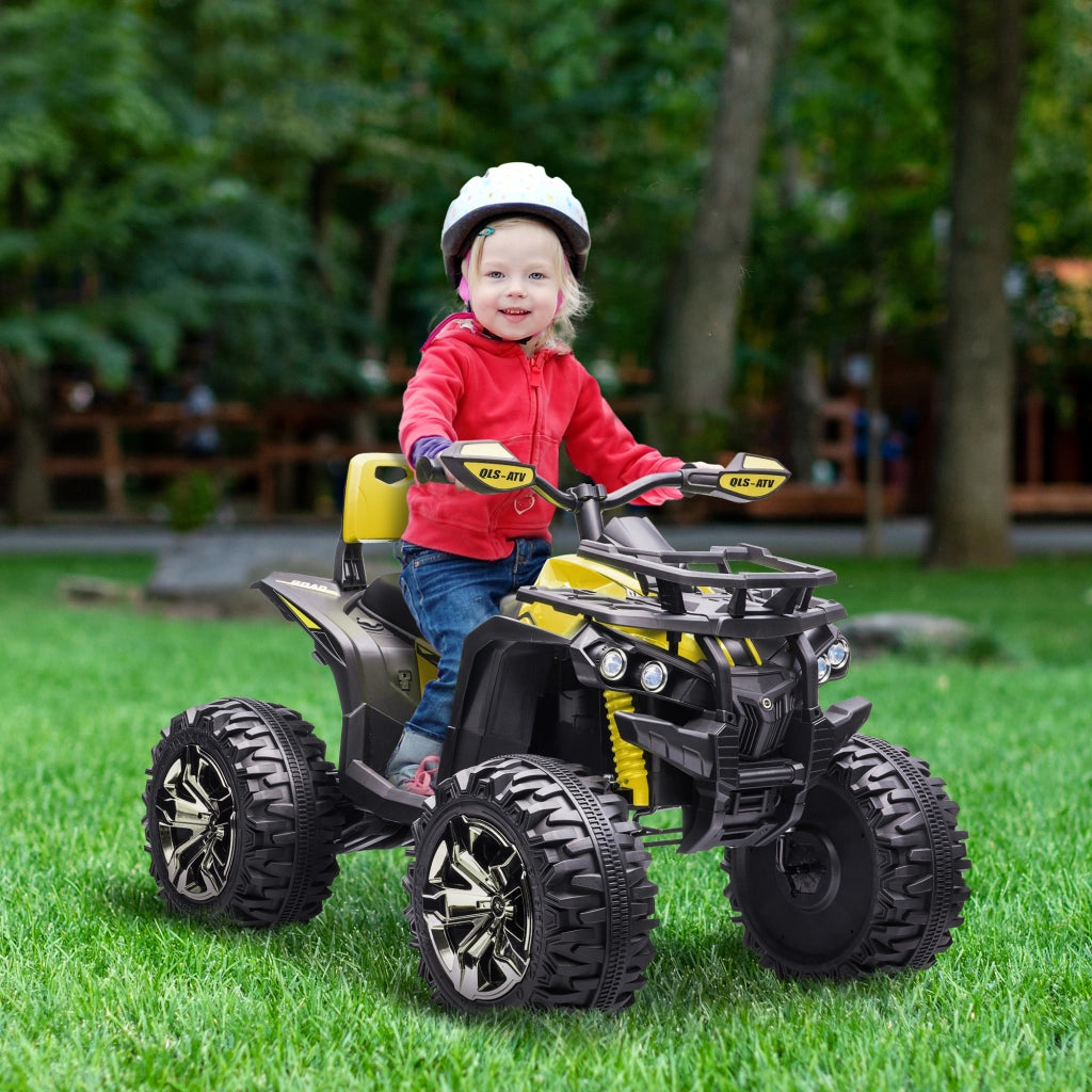 Quad Buggy Elettrico per Bambini 12V ¨C Xylo ¨C Giallo e Nero con Luci e Suoni