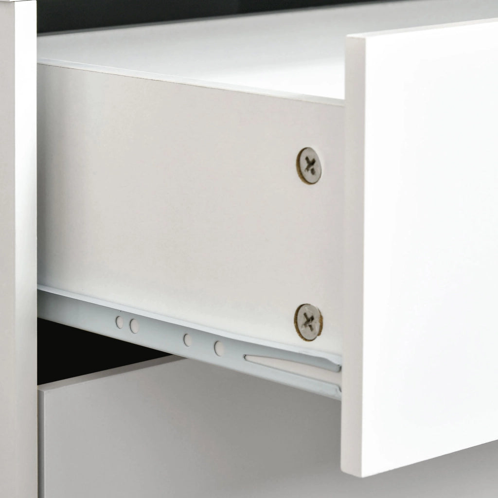 Comodino con 2 cassetti ¨C Minimal ¨C Bianco 40x35x50,5 cm