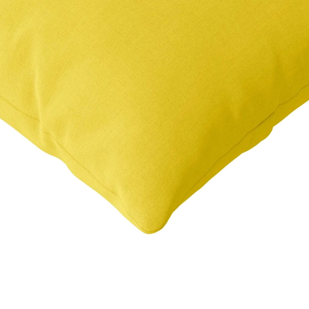 Cuscini da Divano 2 pcs Giallo Chiaro 200 x 40 cm Tessuto 42013877