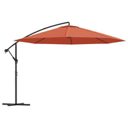 Ombrellone da giardino a sbalzo con palo in alluminio color terracotta da 350 cm 02_0008606