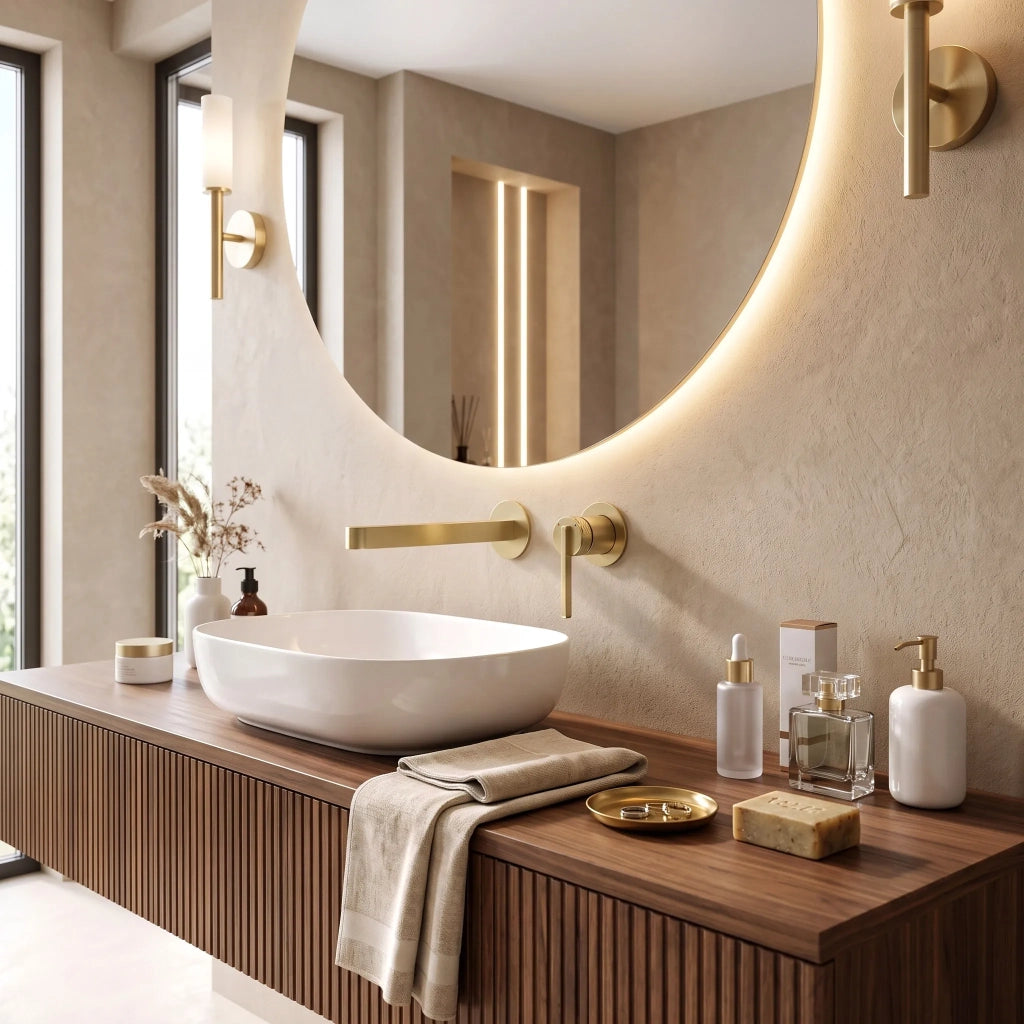 Rubinetto Da Parete Rea Grace Brush Gold