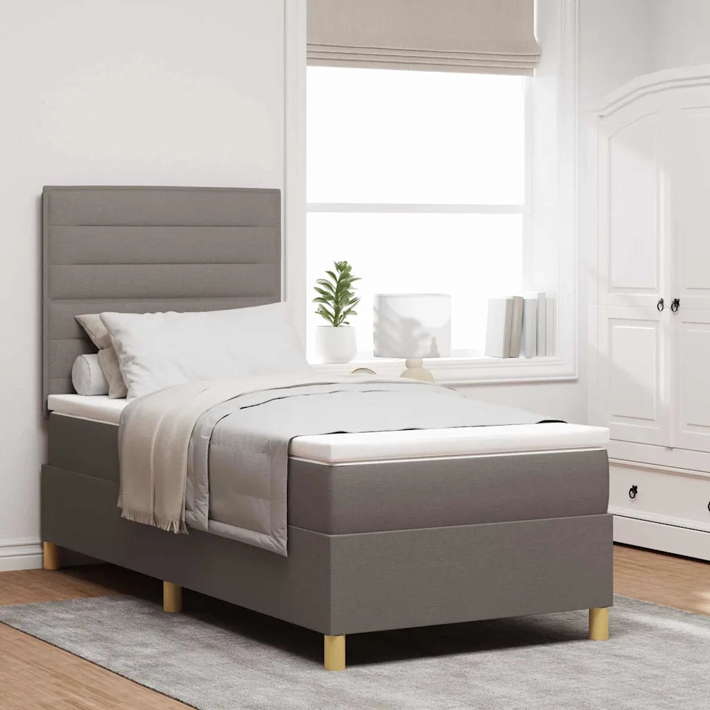 Letto a Sorgente LED con materasso Talpa 90 x 200 cm Tessuto