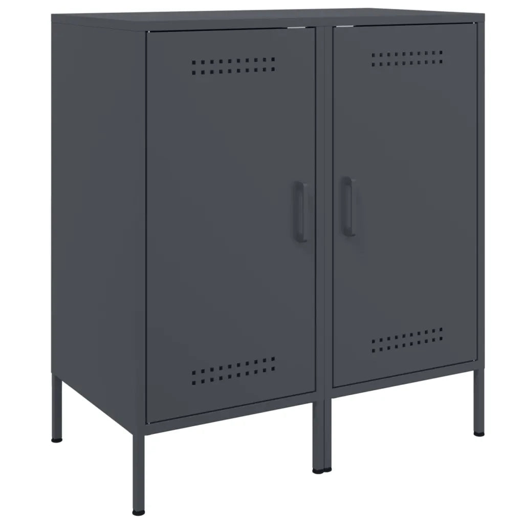 Credenze 2 pz | Madia | Buffet da pranzo | Armadio da pranzo Antracite 36x39x79 cm in Acciaio