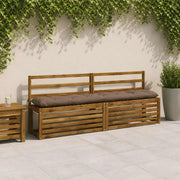 Cuscini per Panchina VIANEN 2 pz 100% Poliestere Tortora 953235