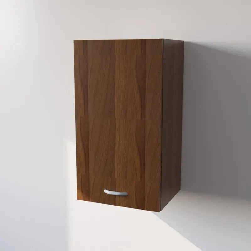 Pensile Cucina  in Legno Nobilitato Noce, Mobile Alto con 1 Anta, Pensile Componibile Moderno Made in Italy (H72XL45XP33cm)
