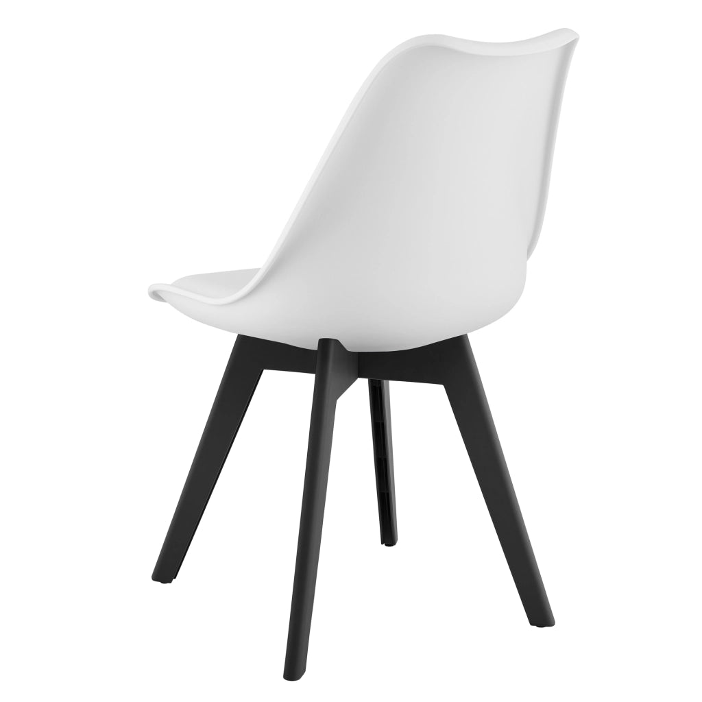 Sedia VALORA RIXK - Bianca con gambe nere x2