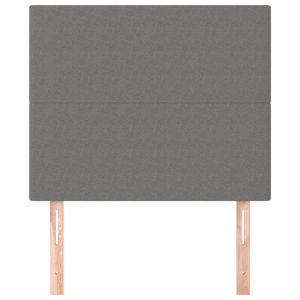 Testiera | Testata Grigio Scuro 90x5x118/128 cm Tessuto