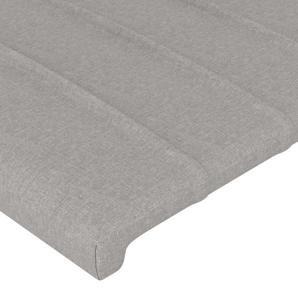 Testiera | Testata a LED Grigio Chiaro 163x16x78/88 cm in Tessuto