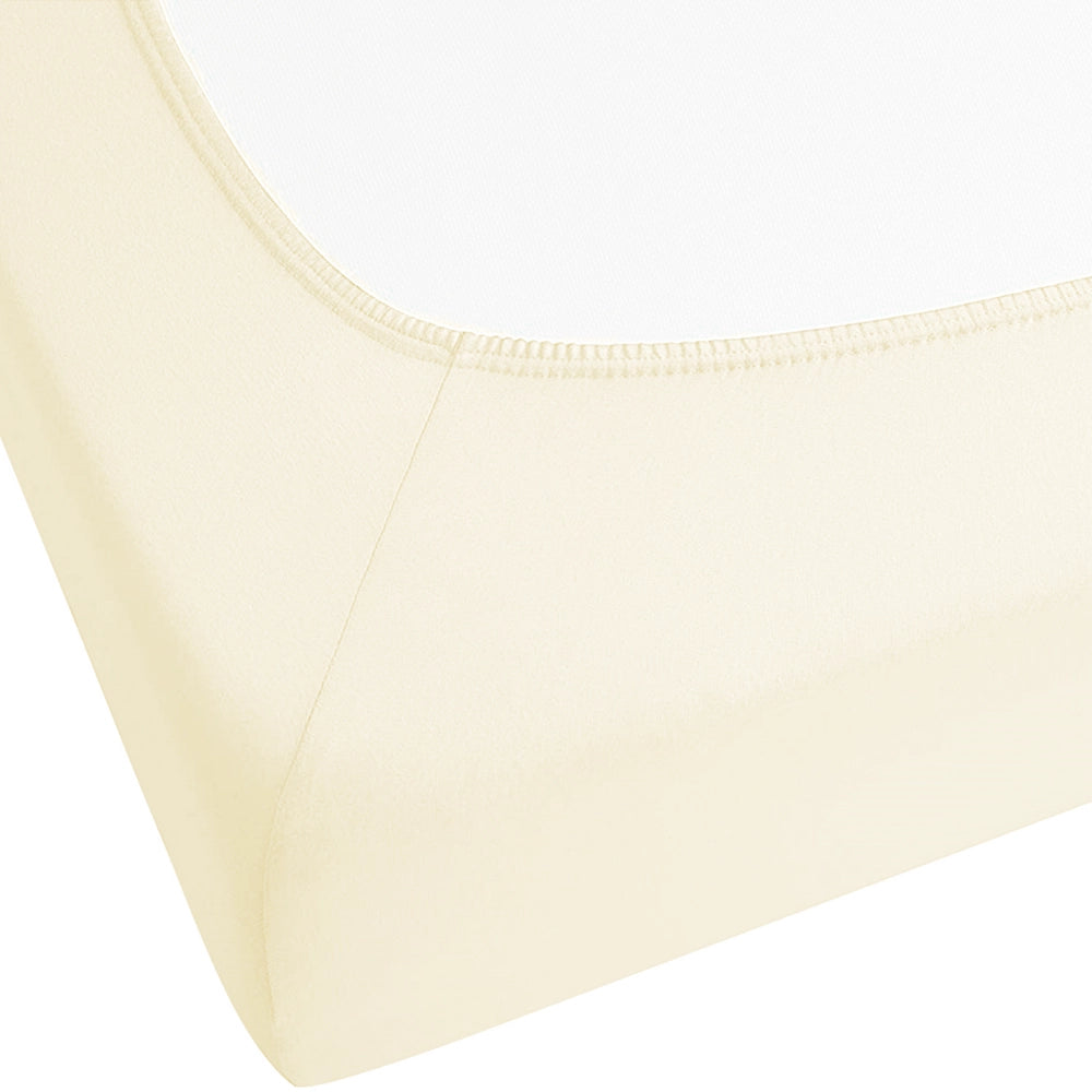 Lenzuolo con angoli cotone giallo 200 x 200 cm con bordi elastici modello classico a tinta unita camera da letto classica
